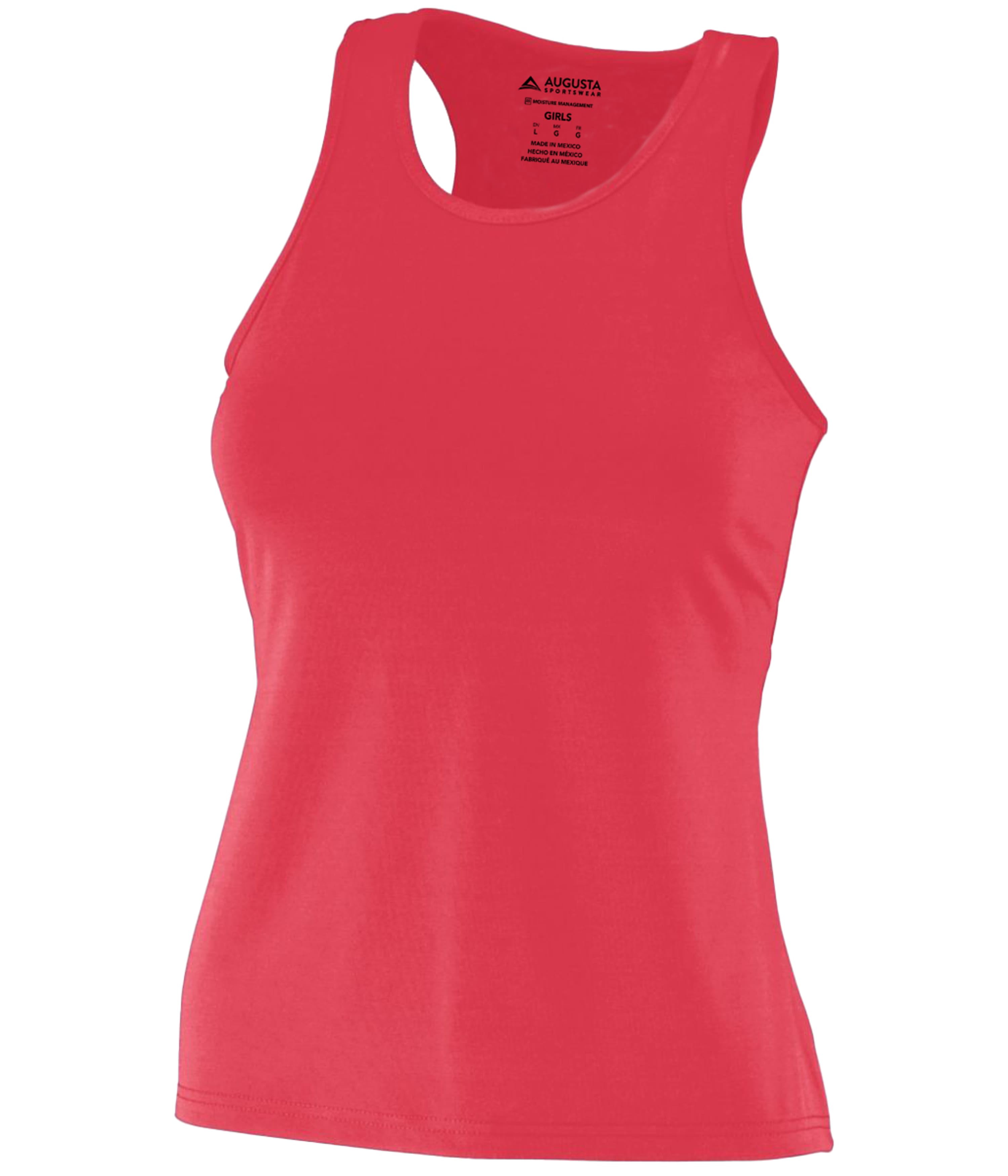 Girls Poly/Spandex Solid Racerback Tank