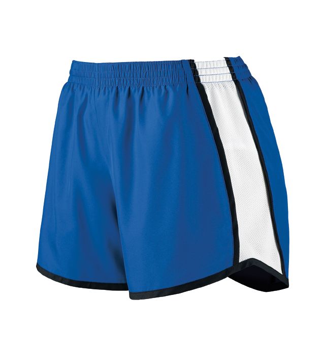 Girls' Double Shorts - W 500 Blue/Green - [EN] steel blue, Green
