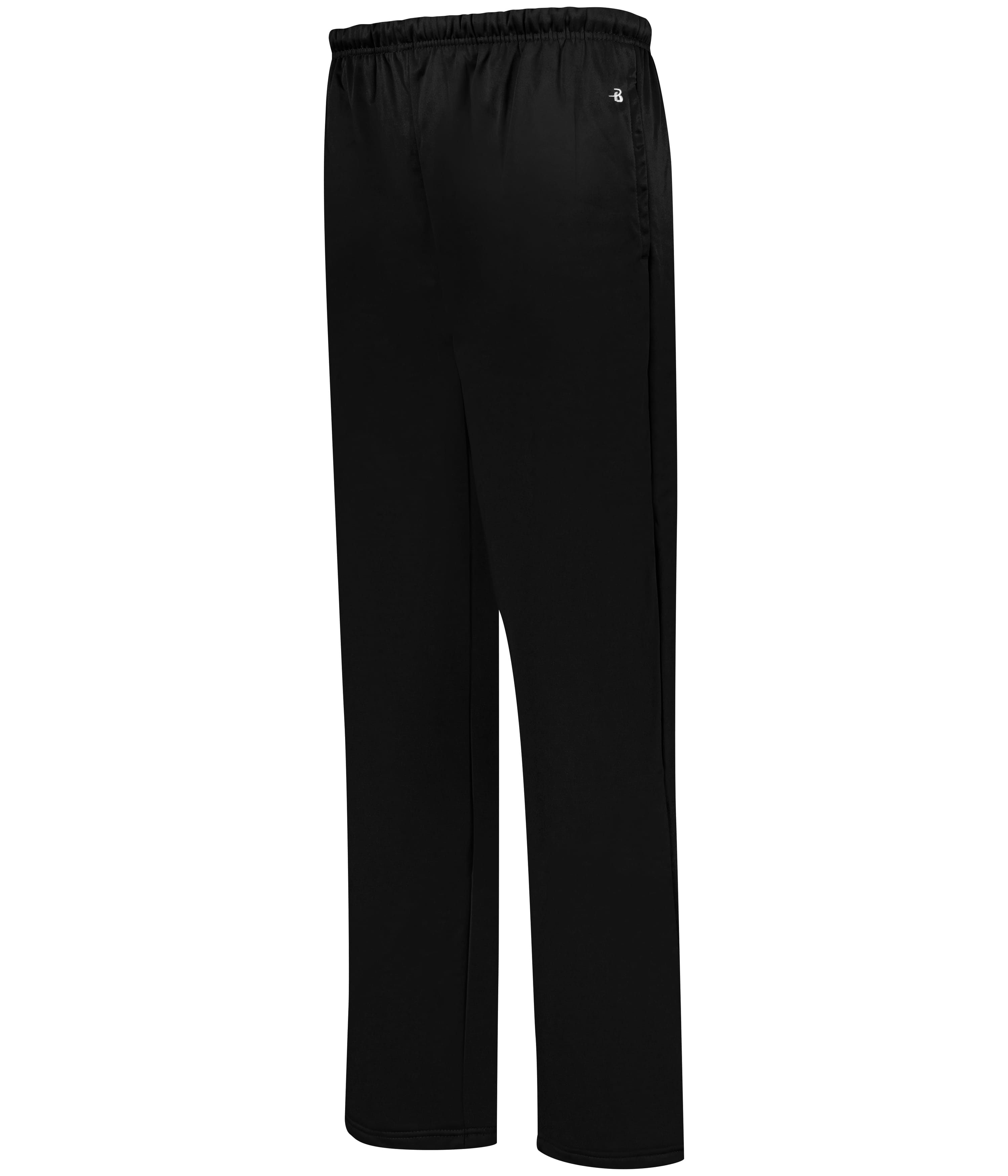 Badger Sports Youth Boys Black Performance Fleece Open Bottom Pant