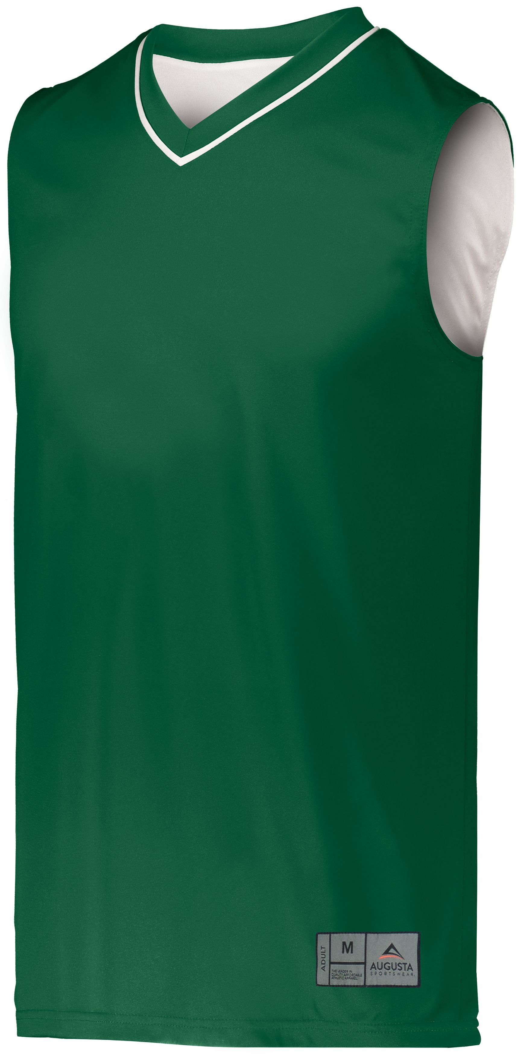 Augusta Sportswear 153 - Youth Reversible Two Color Jersey Dark Green/White - M