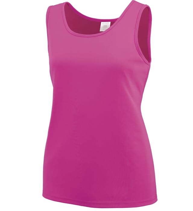 A2Y Women's Fitted Cotton Scoop Neck Sleeveless Crop Tank Top Magenta M 