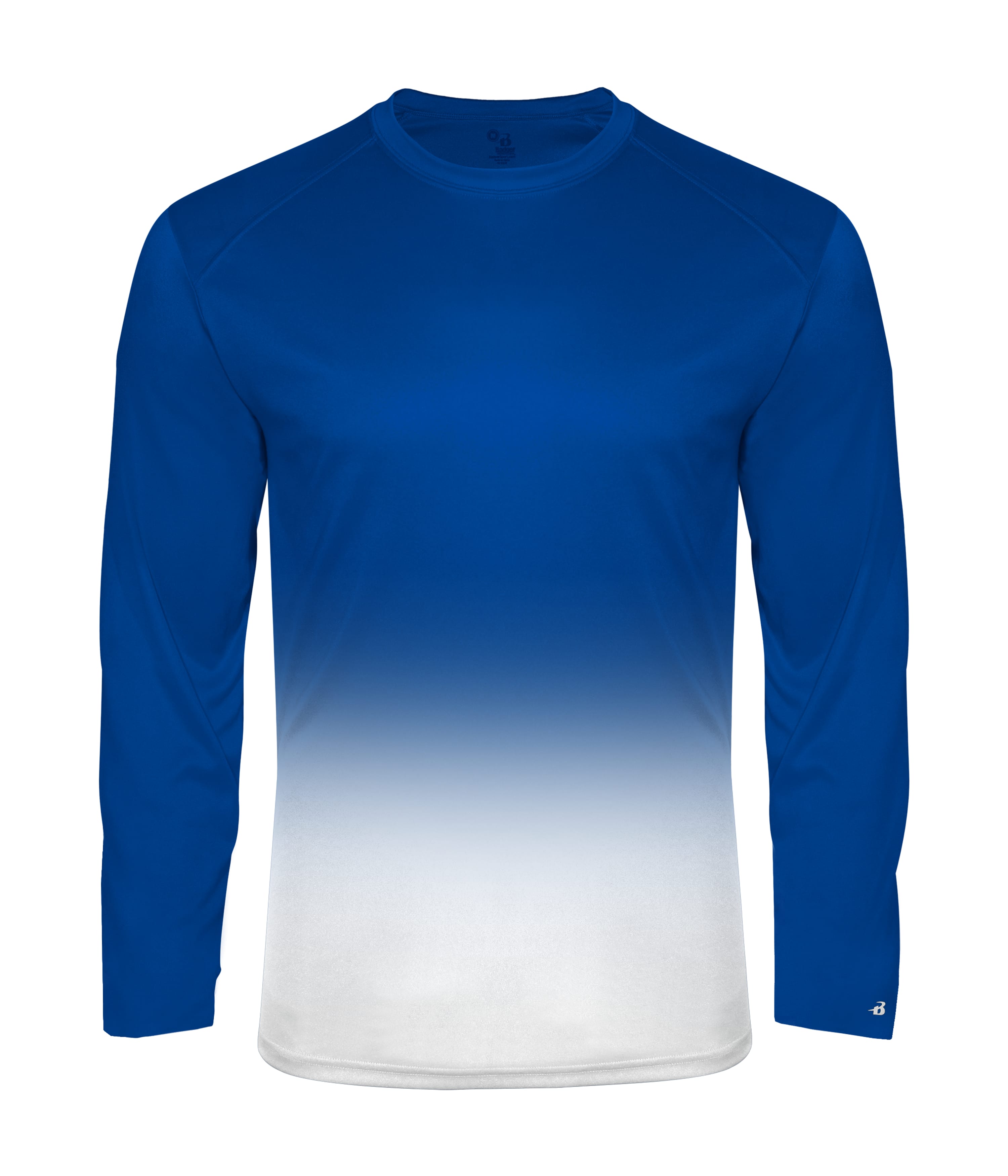 Badger Sports Kids' Blue Ombre Long Sleeve T-Shirt Badger Sports Kids' Blue Ombre Long Sleeve T-Shirt