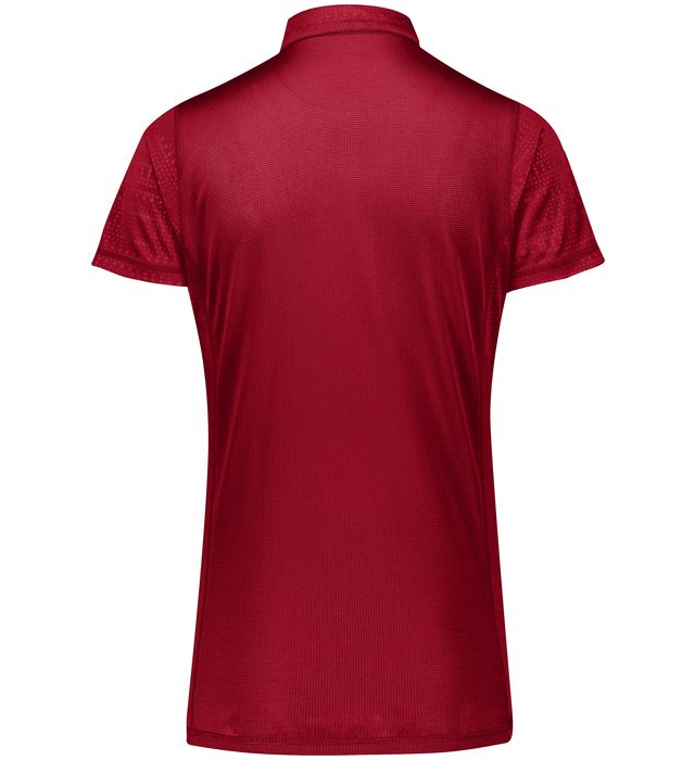 Chain Geo Jacquard Polo Red - Calibre Menswear