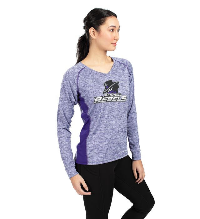 RBX Active Women's Mesh Inserts Long Sleeve Running T-Shirt 