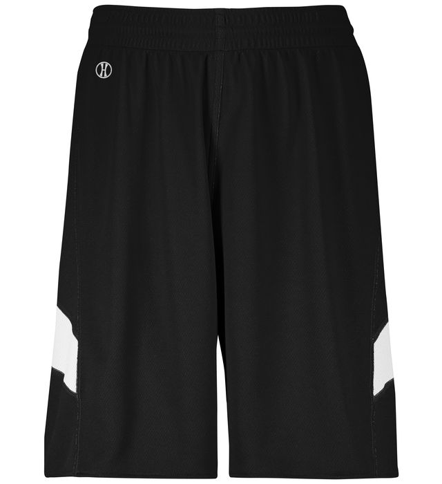 Holloway 224079 Dual Side Single Ply Shorts - Graphite/White - L
