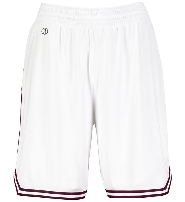 Holloway Sportswear 3XL Retro Basketball Shorts White/Navy 224077 