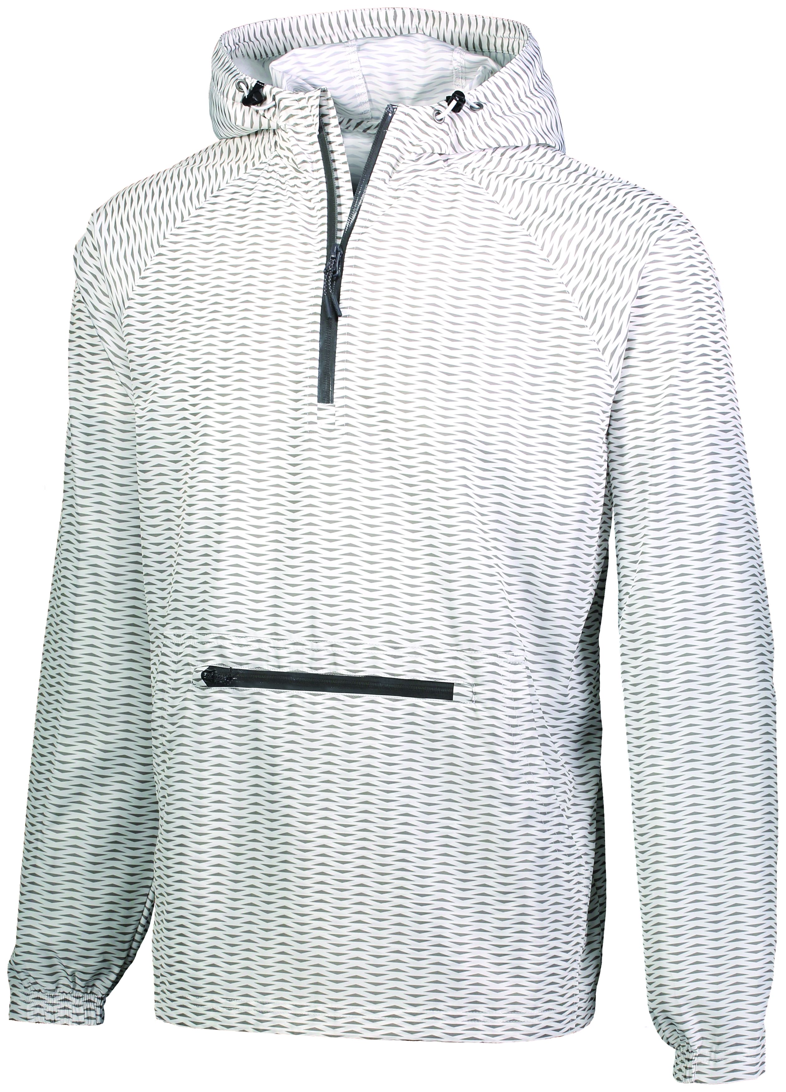 Holloway 229554 Tech Weave Printed Men's white Range Packable Pullover