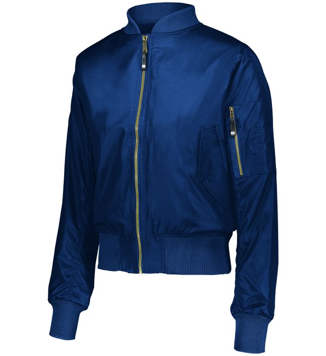 Women's Navy Bomber Jacket - A Classic Layering Piece