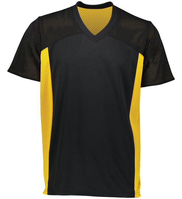Custom Black Black-Gold Authentic Football Jersey Women's Size:L
