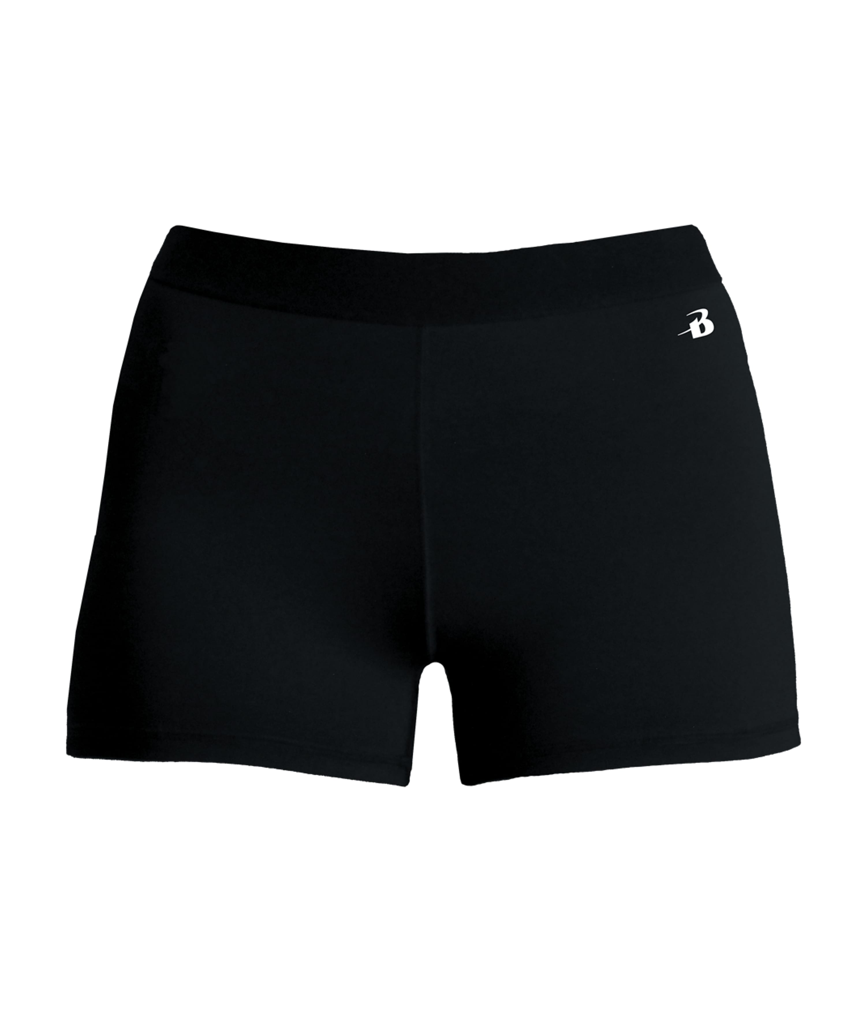 Women’s black compression work-out shorts