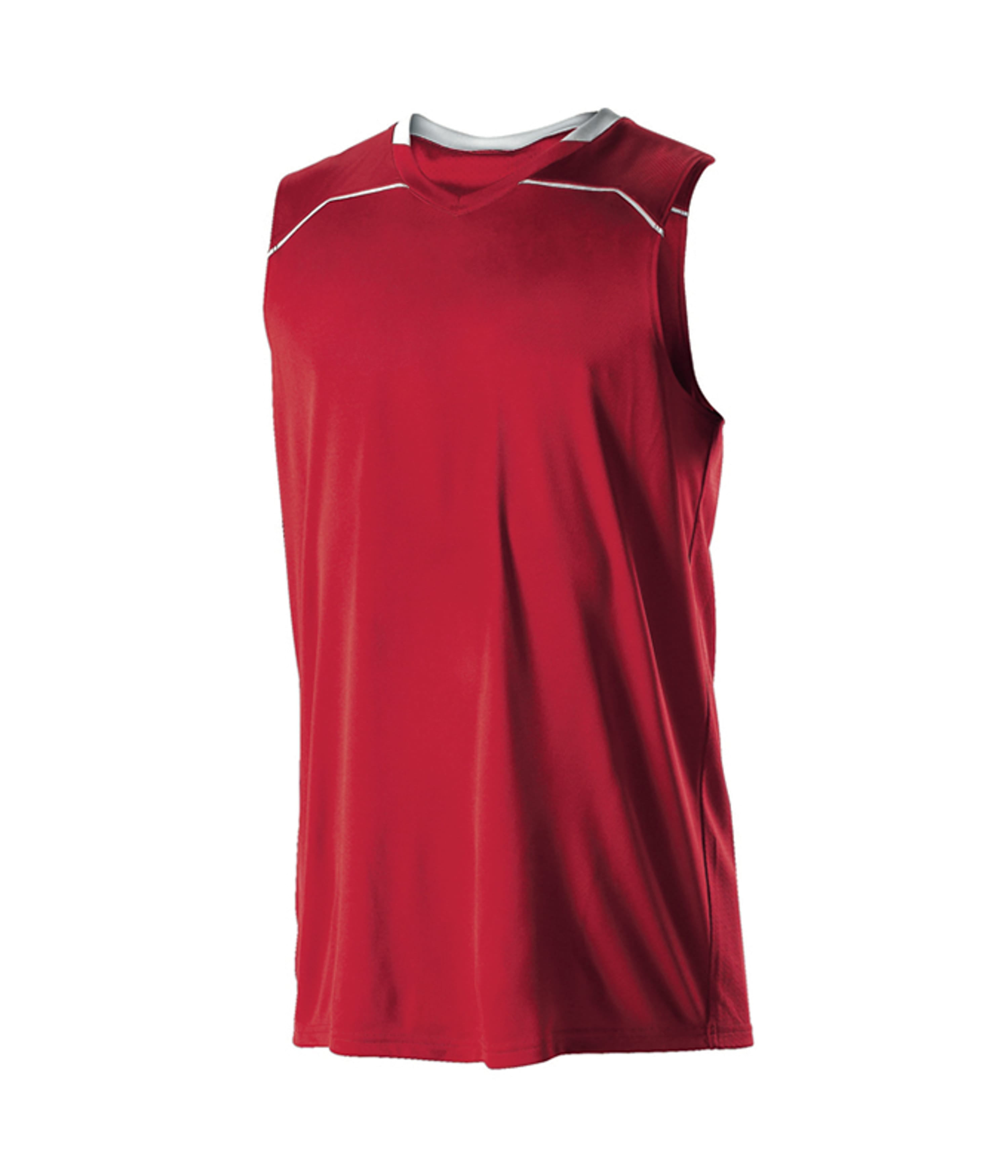 537J ALLESON ATHLETIC RED and White BASKETBALL JERSEY ADULT