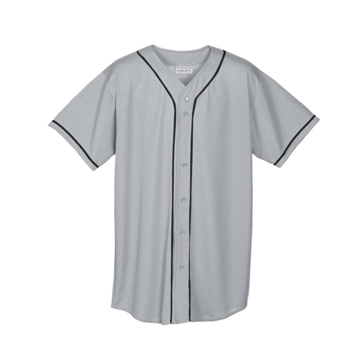 Augusta 593  Wicking Mesh Button Front Jersey With Braid Trim