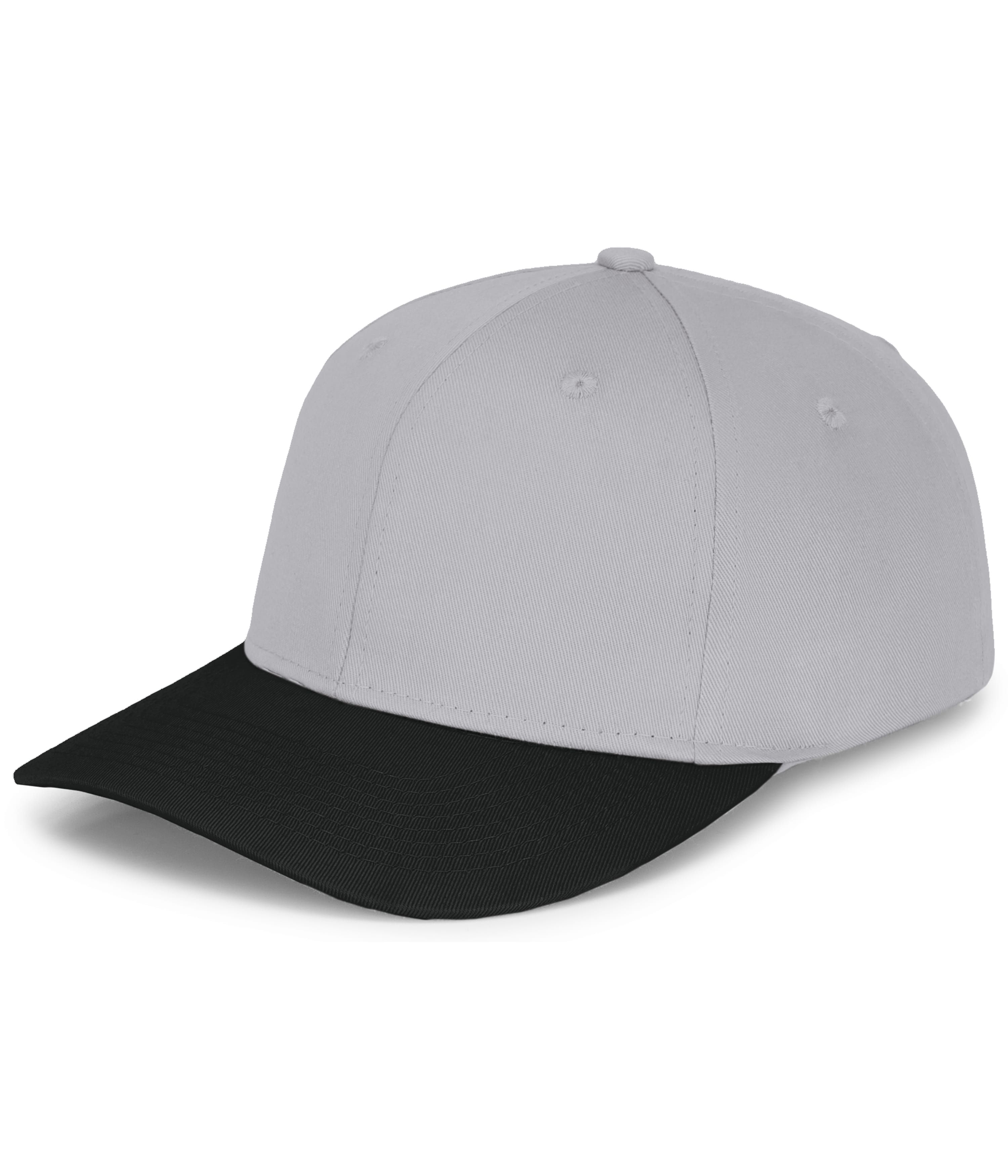 Youth Six-Panel Cotton Twill Low-Profile Cap - SILVER GREY/BLACK