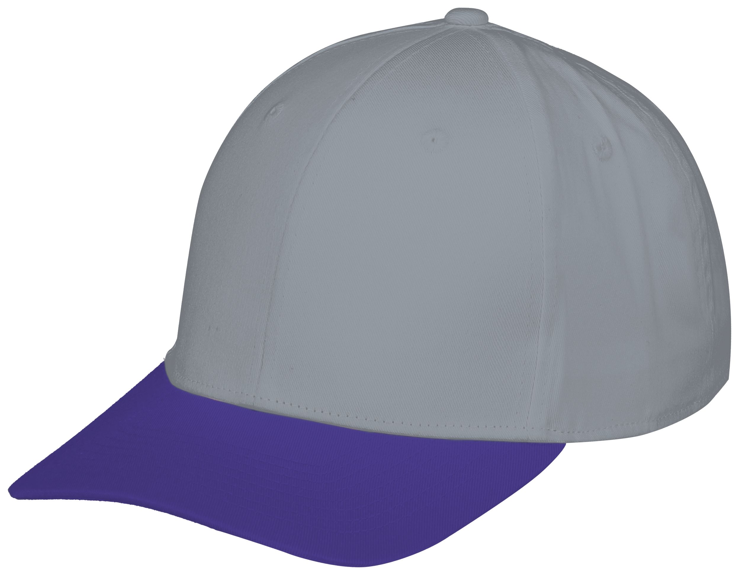 White crown and blue visor cotton twill cap with mid-profile pro-model crown, structured front panels, and adjustable hook-and-loop strap. White crown and blue visor cotton twill cap with mid-profile pro-model crown, structured front panels, and adjustable hook-and-loop strap.