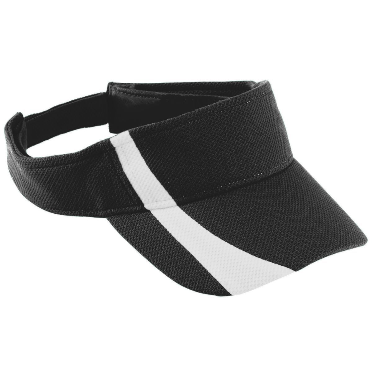 Augusta Youth Adjustable Wicking Mesh Two-Color Visor White/Black