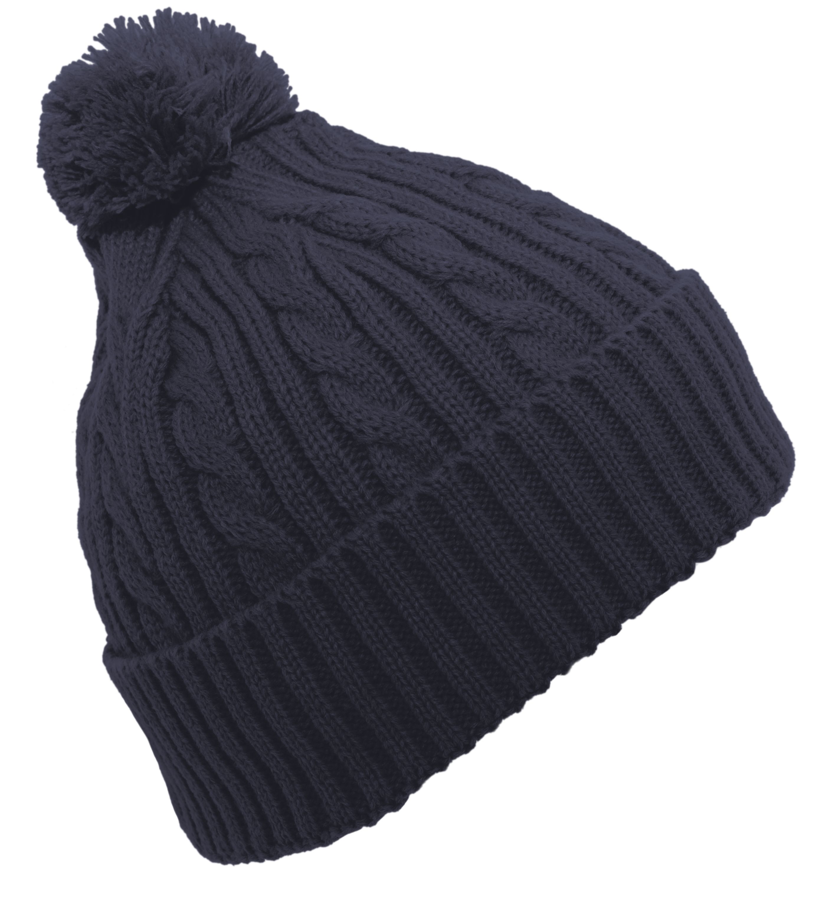 Cable Knit Pom-Pom Beanie