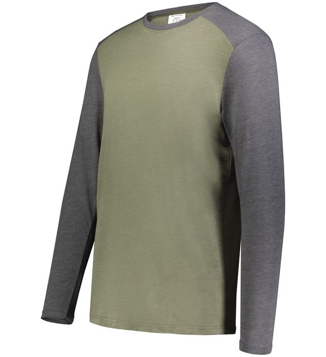 Crew Neck Long Sleeve Vintage Shift Sweatshirt, Green / XXL in