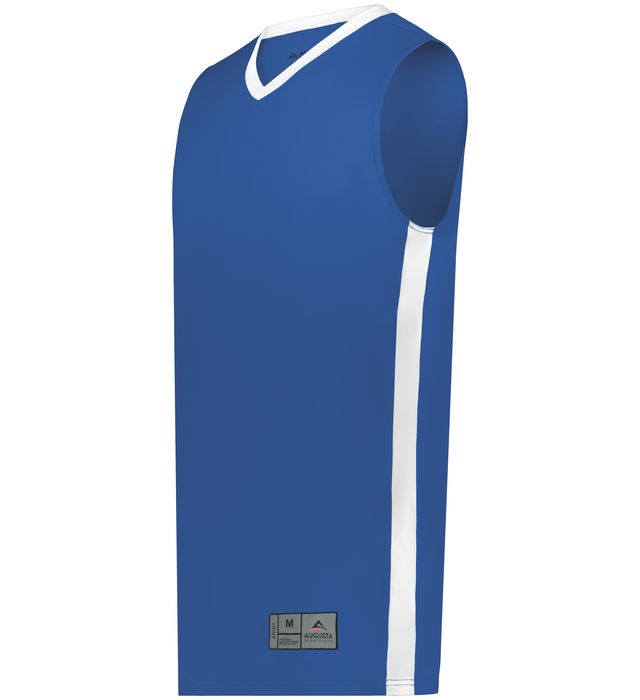 white and blue basketball jersey