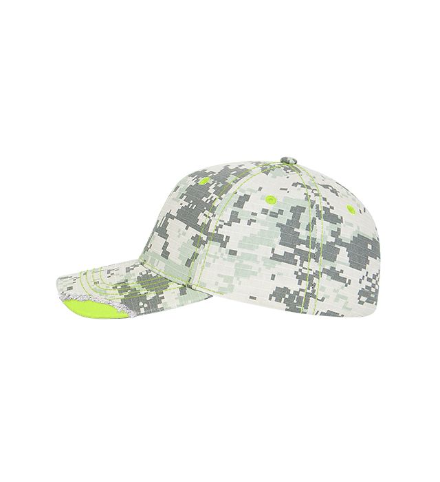 Distressed Green Digital Camo American Flag Adjustable Hat