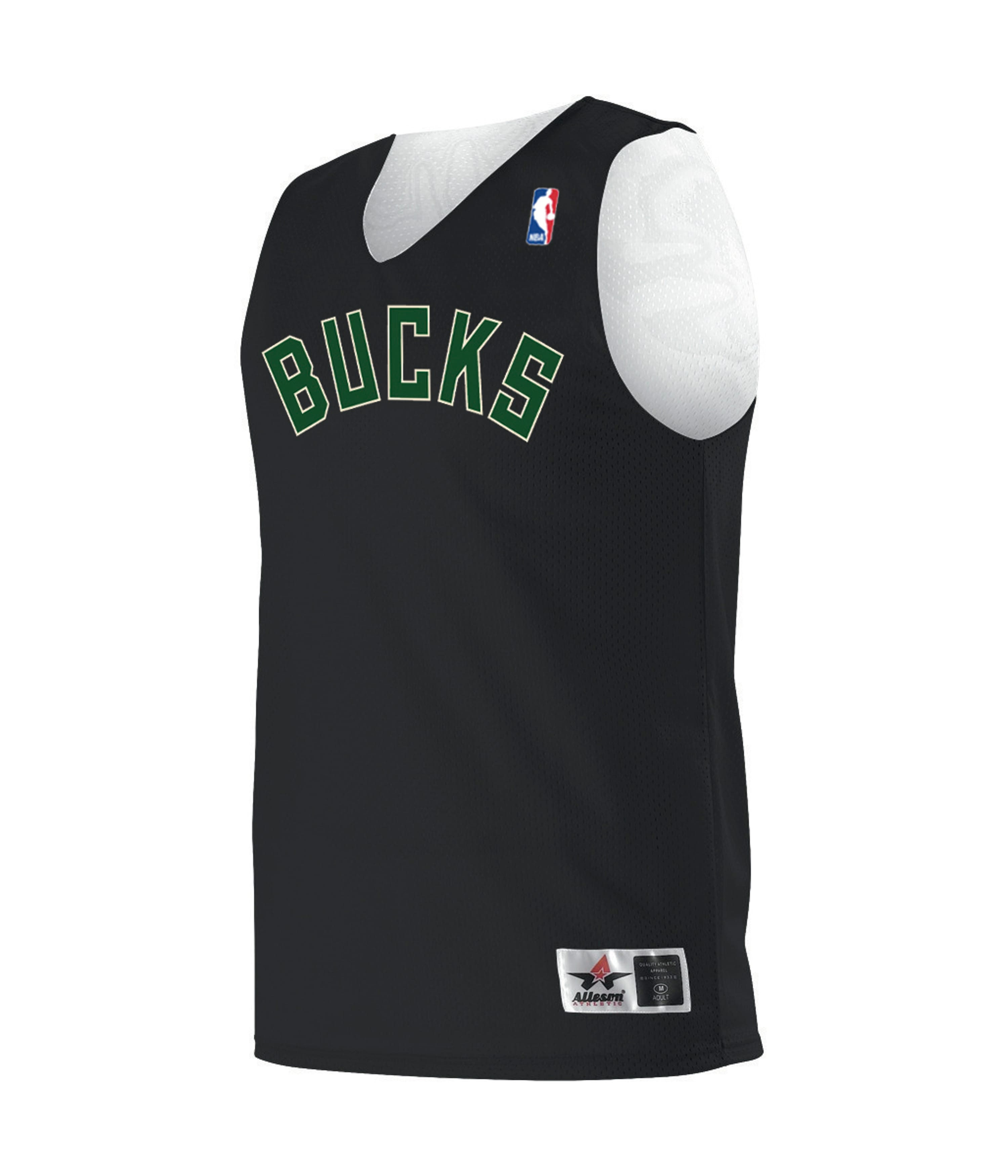 Agusta Sportswear Youth Black and White Reversible Mesh Basketball Jersy with NBA logo/ Agusta Sportswear Youth Black and White Reversible Mesh Basketball Jersy with NBA logo/