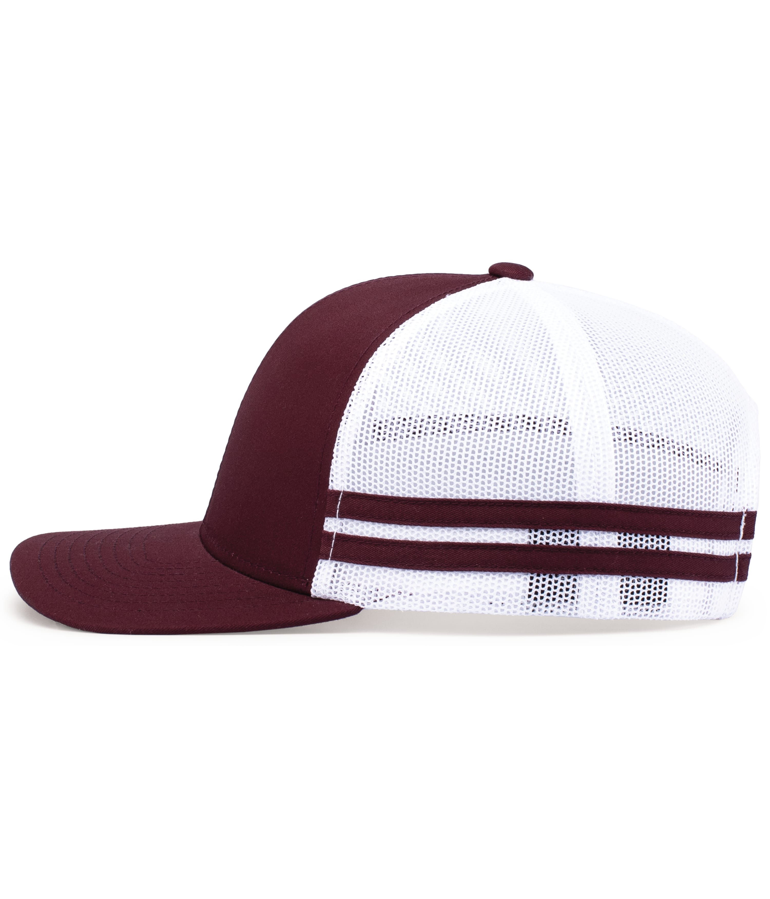 Richardson 112 Snapback Trucker Cap - Maroon White