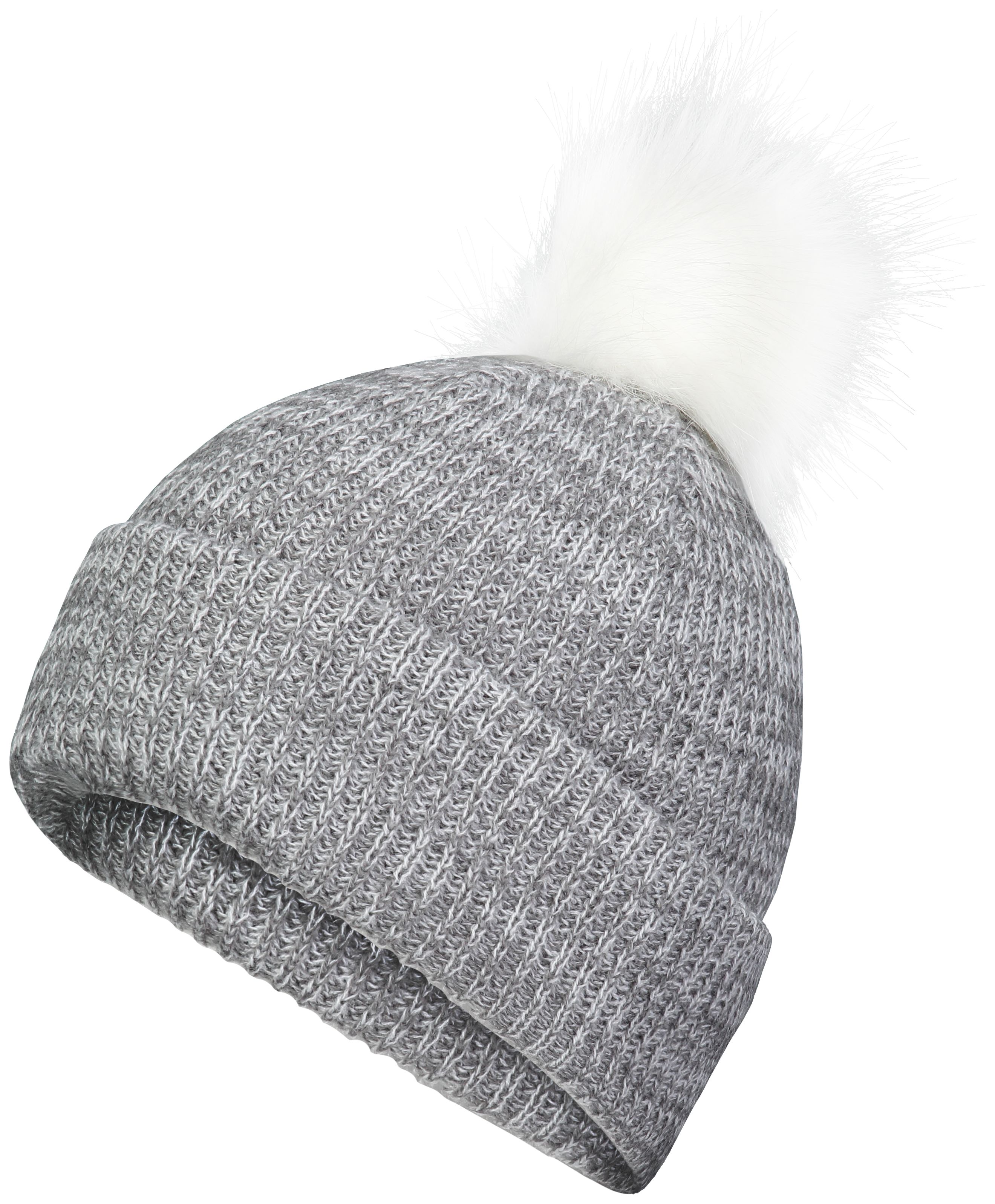 Faux Fur Pom Pom - Light grey - Removable - Detachable pom - Pom poms for  Hats - Beanie hat - Snap Fastener - snap- Fluffy-13-17cm/5.1-6.7