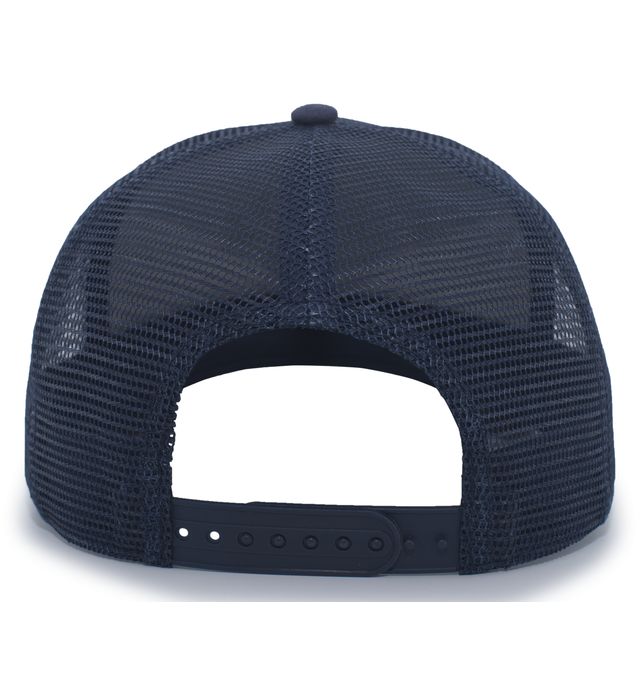 Pacific Headwear P724 | Mesh Overlay 5-Panel Trucker Snapback Cap