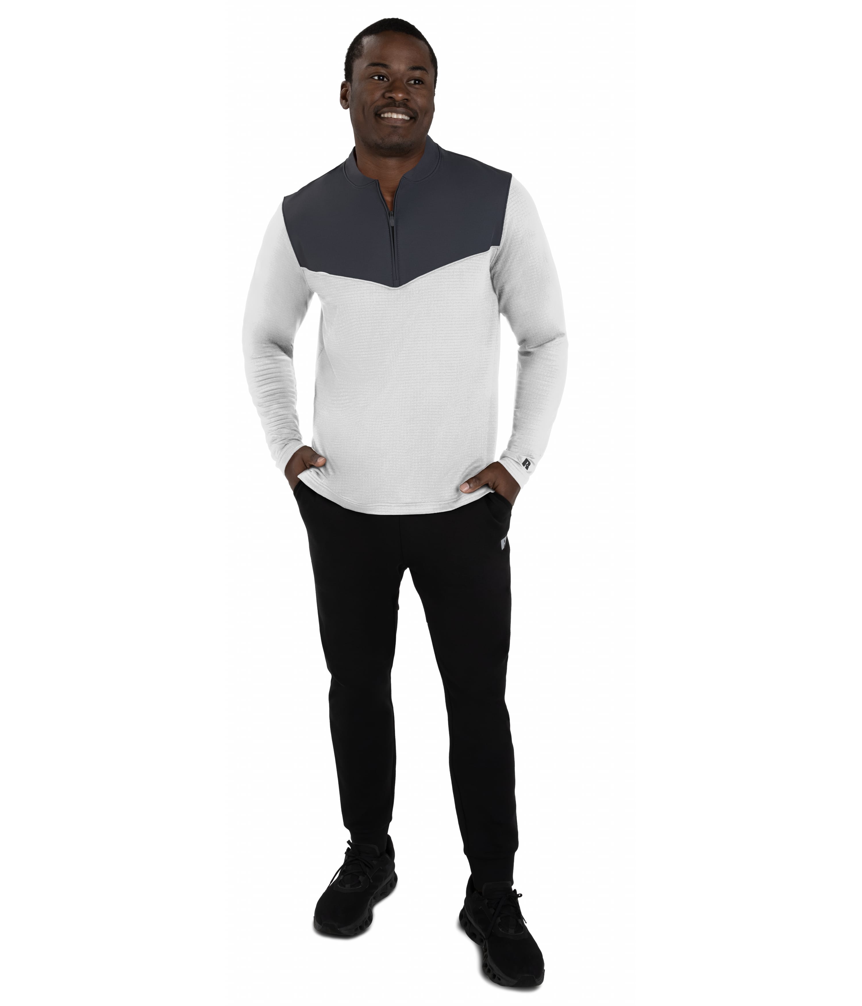 トップス Russellup Russell Athletic 1Z4HBM - Unisex Dri Power® Quarter-Zip Cadet