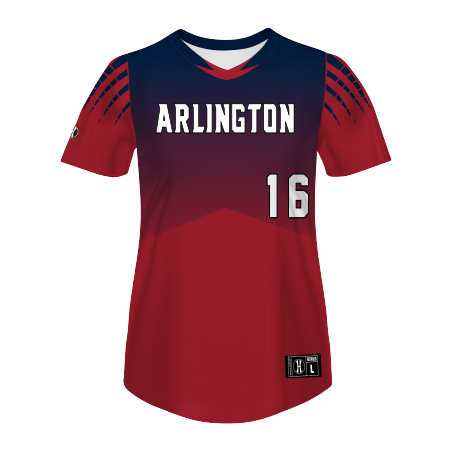 Russell CUT_7D7S2X  Ladies FreeStyle Sublimated V-Neck Softball Jersey