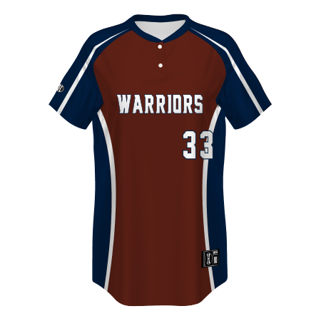 Control Series Premium - Womens/Girls Side Flames Custom Sublimated  Sleeveless Button Front Softball Jersey - All Sports Uniforms