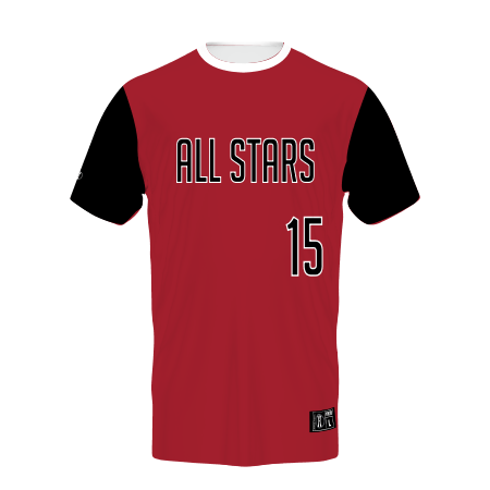 Sublimation Simple Design Black and Red Youth Reversible