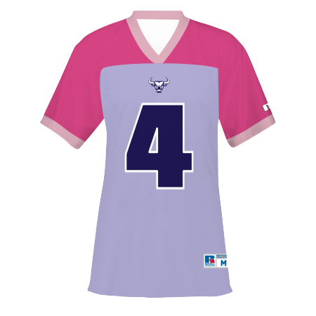 Custom White Football Jersey Pink-Kelly Green Mesh Authentic