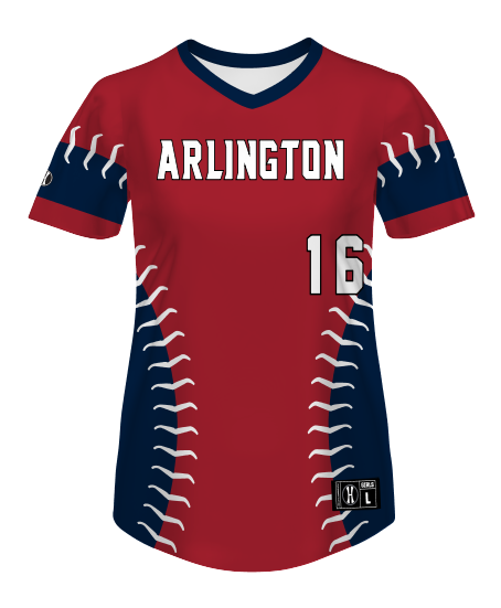 Holloway CUT_228432 | Girls FreeStyle Sublimated 2-Button Softball Jersey