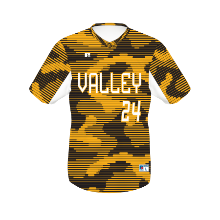 Russell CUT_356S2B  Youth FreeStyle Sublimated Two-Button Baseball Jersey