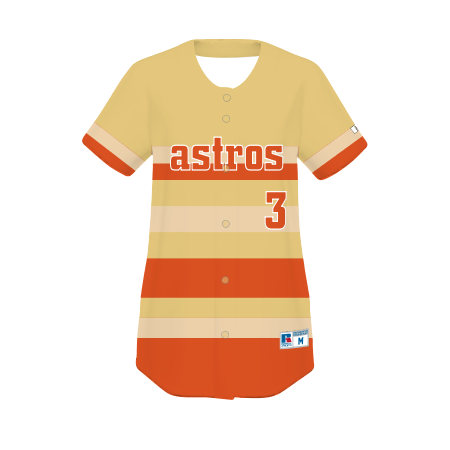 Ladies FreeStyle Sublimated Faux Full-Button Softball Jersey