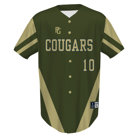 PG CUT_PG8132  PERFECT GAME ADULT SUBLIMATED PIN-DOT 2-BUTTON BASEBALL  JERSEY