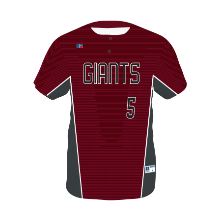 Full sub sublimated two button jerseys for baseball, fastpitch