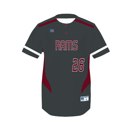 Sublimated Plain Red Full Button Custom Baseball Jerseys | YoungSpeeds