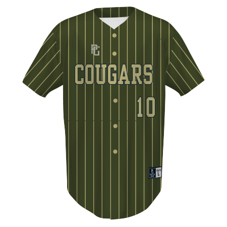 Augusta Adult Pinstripe Full Button Baseball Jersey